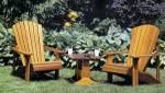Adirondack chair and matching table