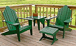 Classic Adirondack chair and table