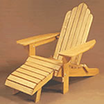 Adirondack high back chair and foot rest
