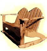 Adirondack double seat rocking chair