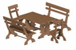 Picnic table plans - includes benches and chairs