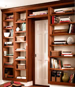 built-in bookcase plans - around interior door