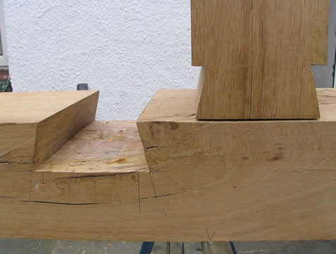 dovetail joint in post and beam construction