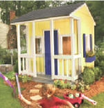 simple playhouse plans - with porch and railings