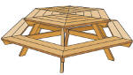 Hexagon picnic table plans