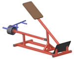 incline lever rowing exercise with fitness machine