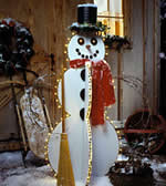 Christmas yard art plans - lit snowman