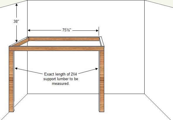 Mounting opposite side and front horizontal 2 x 4 members and front posts