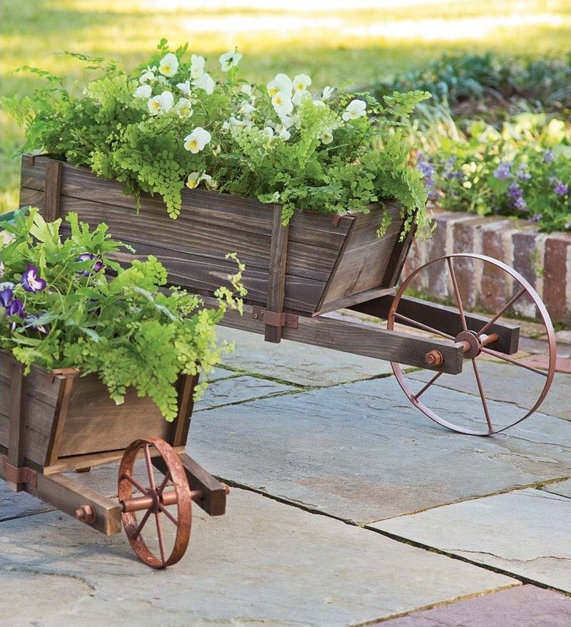 manufactured wheelbarrow planter