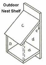 birdhouse plans - outdoor nesting shelf