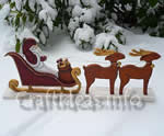 Christmas yard art plans - Santa sleigh and reindeer