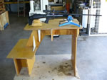 wooden shooting bench picture