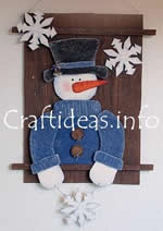Christmas craft plans - Snowman wall plaque