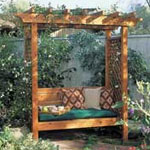 simple arbor plans with bench