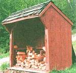 Timber frame firewood shed plans