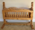 turned post baby cradle plans