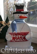 Christmas craft plans - Wooden snowman