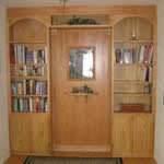 built-in bookcase plans around door