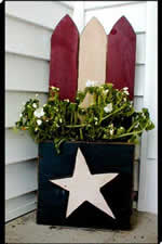 4th of July crafts - flag planter