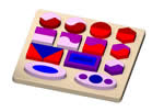 geometrical shapes board - toy plans