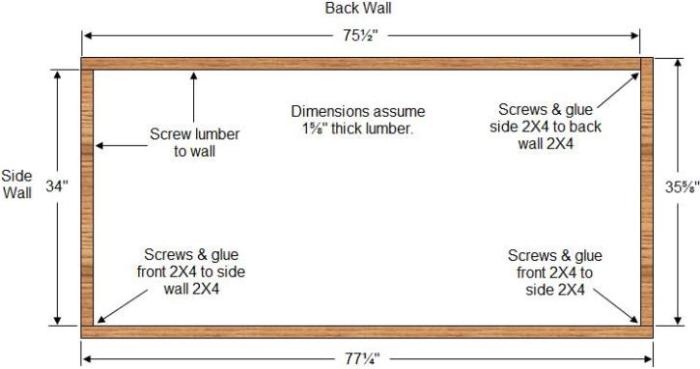 Loft bed frame construction