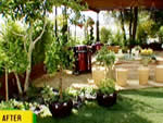 outdoor kitchen design - with garden