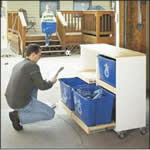 trash can plans - indoor recycling bin organizer