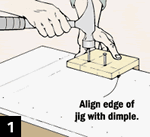 woodworking jigs - Shelf pin alignment template