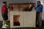 sloped roof dog house plans