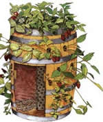 strawberry planter plans - barrel