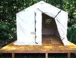 Homemade tent platform