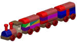 toy train plans made from multiple shapes