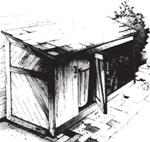 Trash can enclosure plans with firewood storage