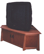 TV or home entertainment system stand with lower cabinet
